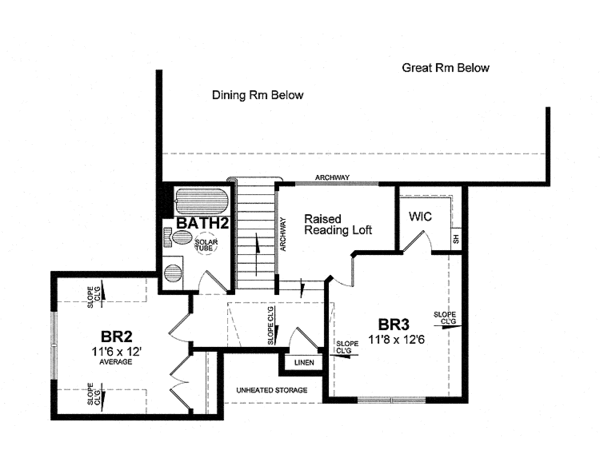 Dream House Plan - Craftsman Floor Plan - Upper Floor Plan #316-272