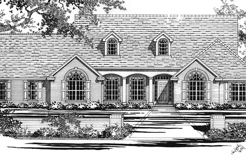 House Blueprint - Country Exterior - Front Elevation Plan #472-358