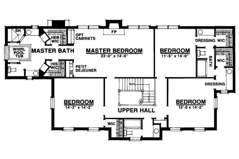 Home Plan - Floor Plan - Upper Floor for Classical House Plan #1016-31 - 4 bed, 3 bath
