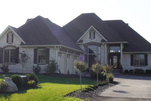 Exterior - Front Elevation 3 for European House Plan #1064-3 - 4 bed, 3.5 bath