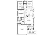 European Style House Plan - 3 Beds 2 Baths 1709 Sq/Ft Plan #424-236 