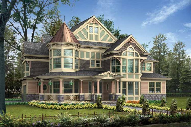 Home Plan - Victorian Exterior - Front Elevation Plan #132-472