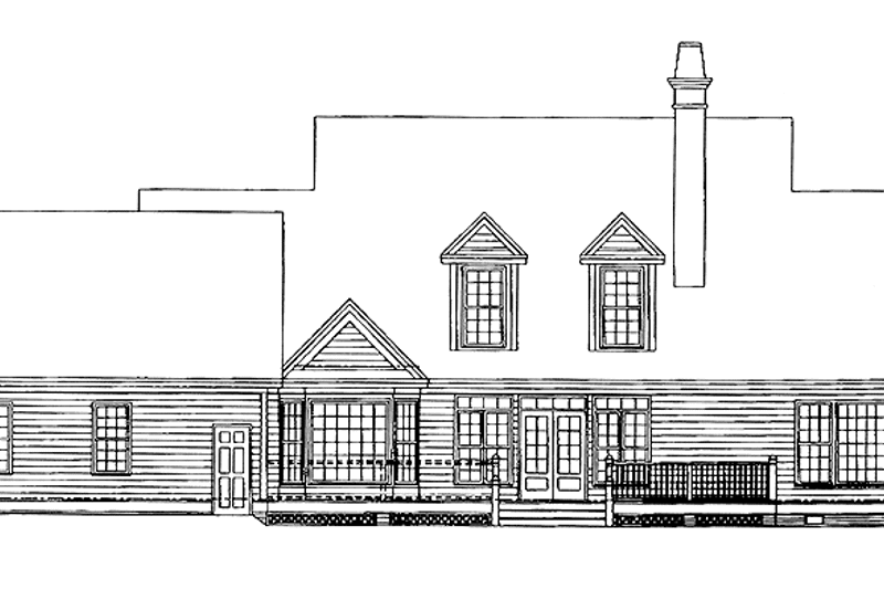 Home Plan - Exterior - Rear Elevation for Country House Plan #929-355 - 4 bed, 2.5 bath