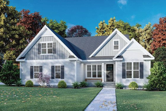 Exterior - Front Elevation 4 for Cottage House Plan #929-1129 - 3 bed, 2.5 bath