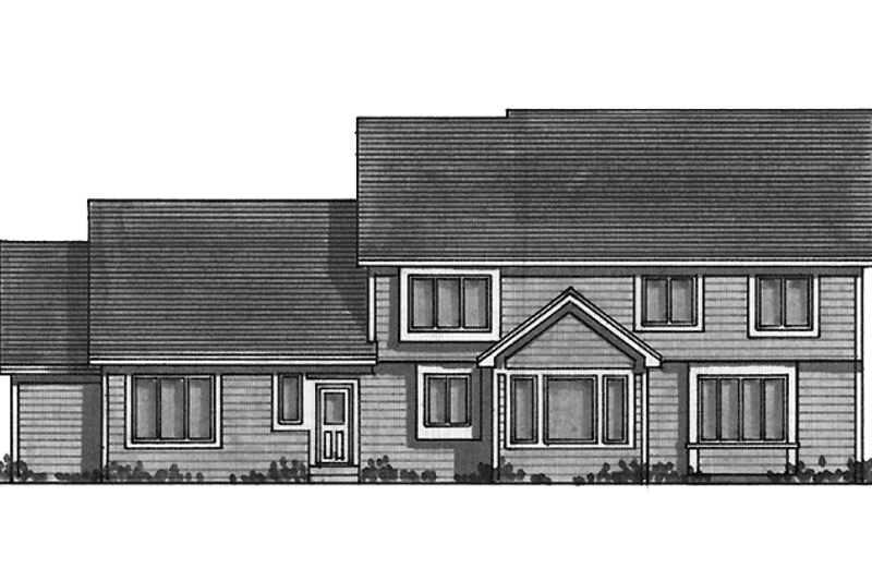 Home Plan - Exterior - Rear Elevation for Colonial House Plan #51-956 - 4 bed, 3 bath