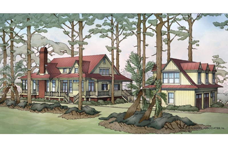 Dream House Plan - Exterior - Rear Elevation 1 for Farmhouse House Plan #928-251 - 3 bed, 3.5 bath
