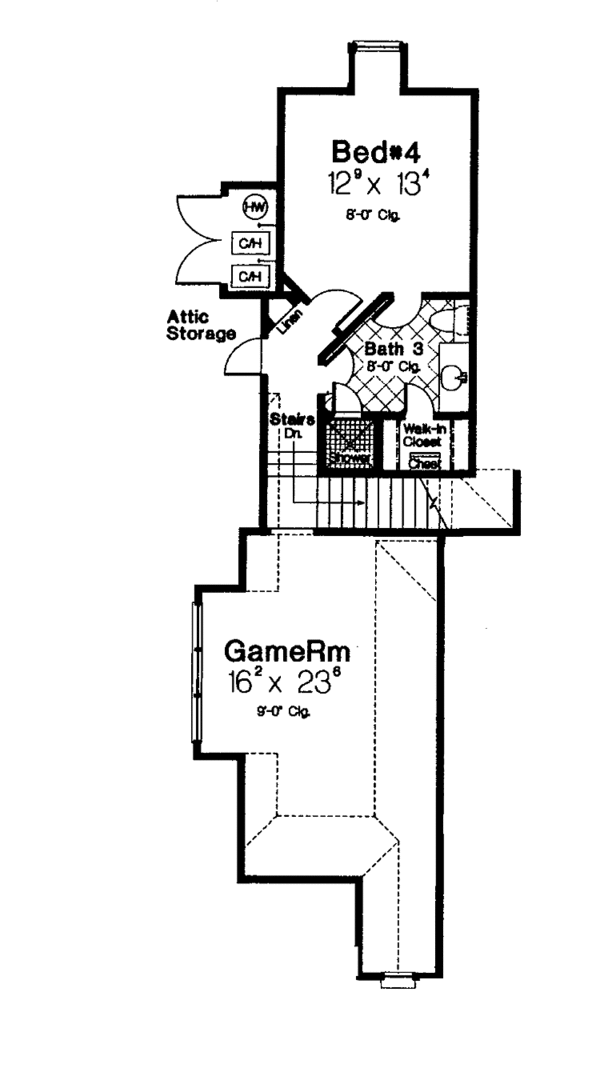 House Plan Design - Country Floor Plan - Upper Floor Plan #310-1243