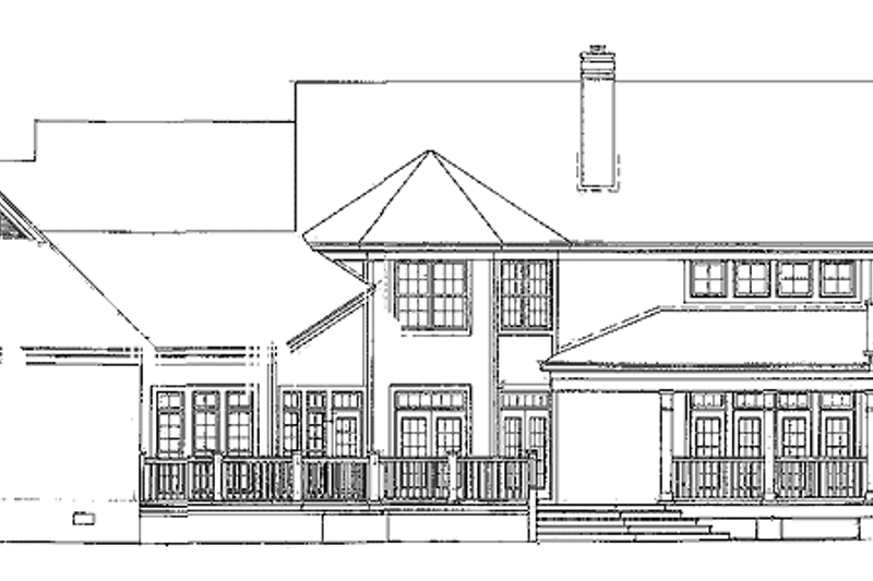 Dream House Plan - Exterior - Rear Elevation for Victorian House Plan #952-109 - 4 bed, 4.5 bath