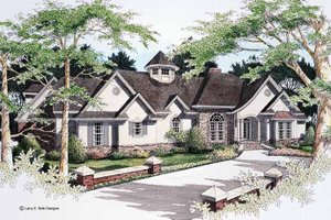 House Design - Exterior - Front Elevation for Country House Plan #952-78 - 5 bed, 4 bath