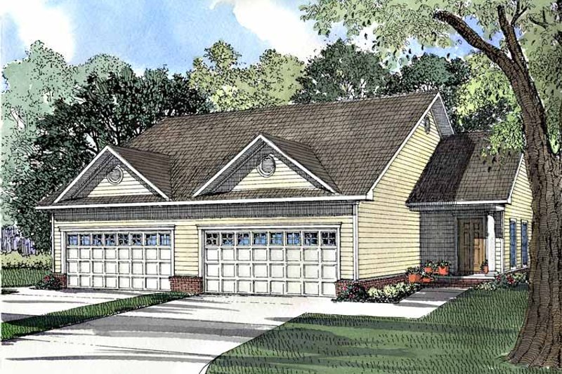 Home Plan - Ranch Exterior - Front Elevation Plan #17-3051