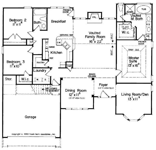 Home Plan - Colonial Floor Plan - Main Floor Plan #927-65