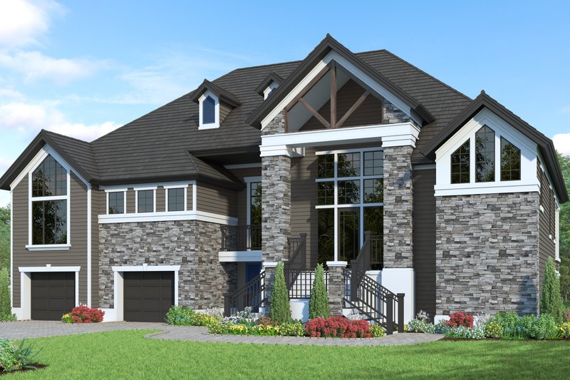 Architectural House Design - Craftsman Exterior - Front Elevation Plan #930-154