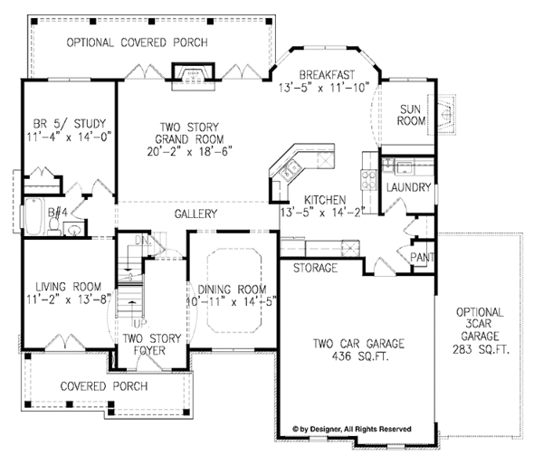 Traditional Floor Plan - Main Floor Plan #54-324