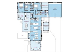 Floor Plan - Main Floor for Country House Plan #917-43 - 2 bed, 3 bath