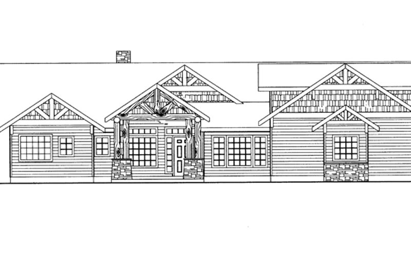 Dream House Plan - Exterior - Front Elevation 4 for Ranch House Plan #117-850 - 4 bed, 4 bath