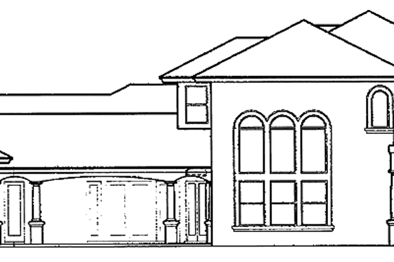 Home Plan - Exterior - Rear Elevation for Mediterranean House Plan #417-748 - 4 bed, 4.5 bath