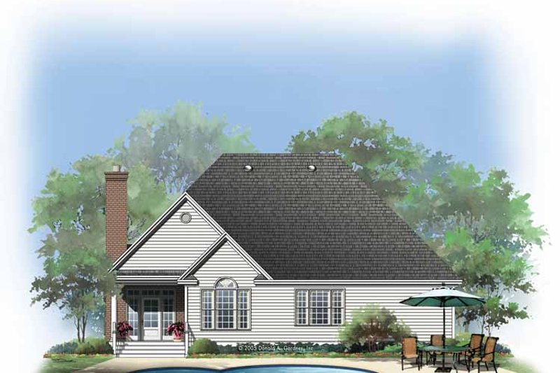 Home Plan - Exterior - Rear Elevation for Traditional House Plan #929-768 - 3 bed, 2 bath