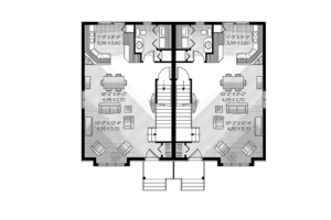 Floor Plan - Main Floor for Traditional House Plan #23-2411 - 6 bed, 2 bath