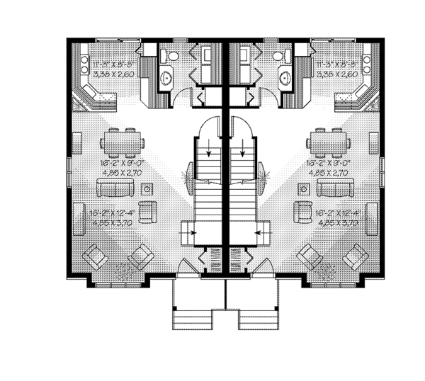 Architectural House Design - Traditional Floor Plan - Main Floor Plan #23-2411