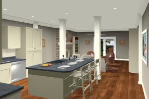 Interior - Kitchen for Craftsman House Plan #56-704 - 3 bed, 2 bath