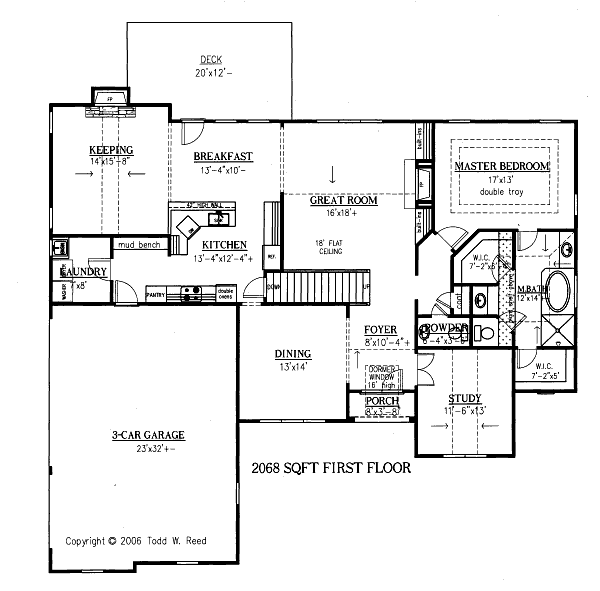 Home Plan - Traditional Floor Plan - Main Floor Plan #437-38