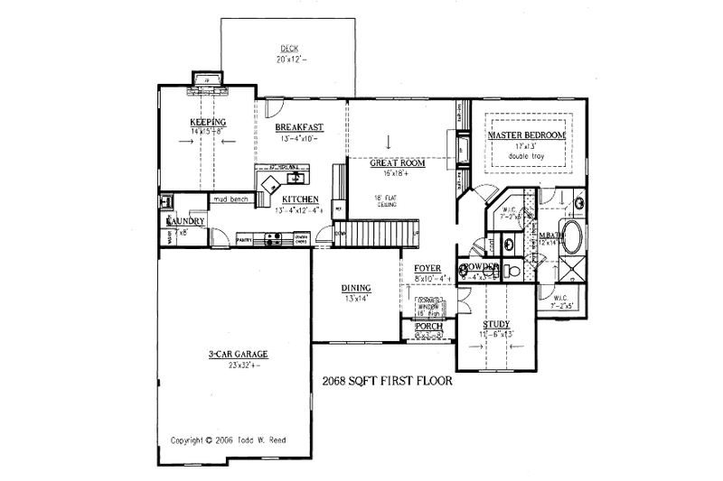 Home Plan - Floor Plan - Main Floor for Traditional House Plan #437-38 - 4 bed, 3.5 bath