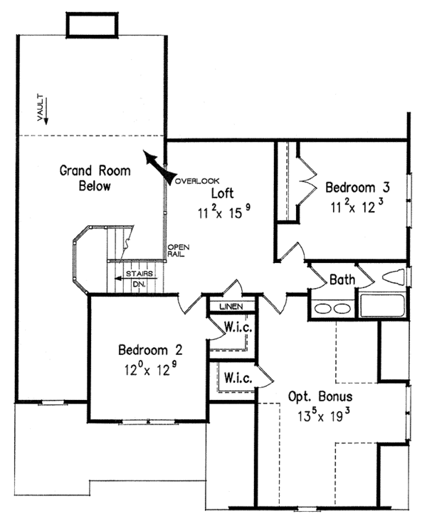 Country Floor Plan - Upper Floor Plan #927-472