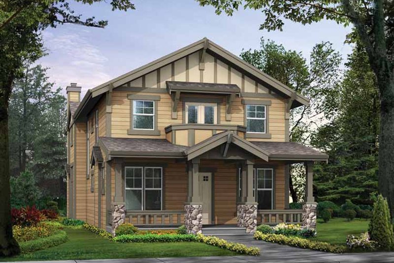 Dream House Plan - Craftsman Exterior - Front Elevation Plan #132-323