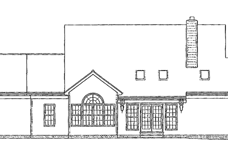 House Design - Exterior - Rear Elevation for Country House Plan #453-132 - 3 bed, 2.5 bath