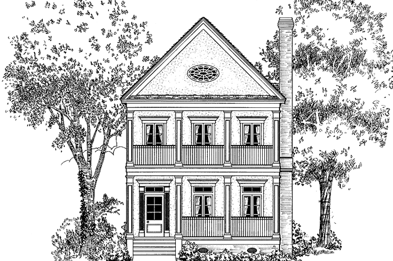 House Blueprint - Classical Exterior - Front Elevation Plan #1047-6