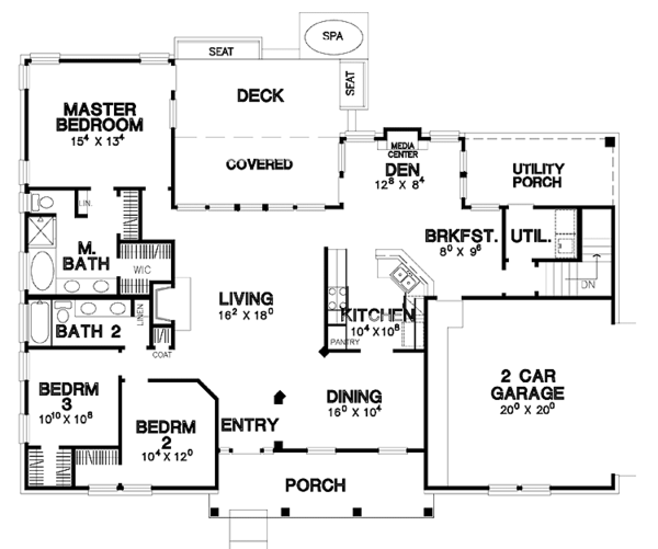 Home Plan - Classical Floor Plan - Main Floor Plan #472-76