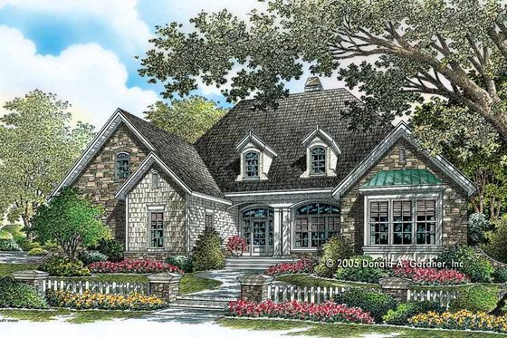 Exterior - Front Elevation 3 for Craftsman House Plan #929-777 - 4 bed, 3 bath