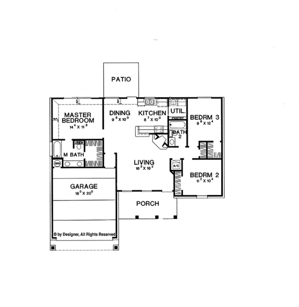Dream House Plan - Craftsman Floor Plan - Main Floor Plan #472-23