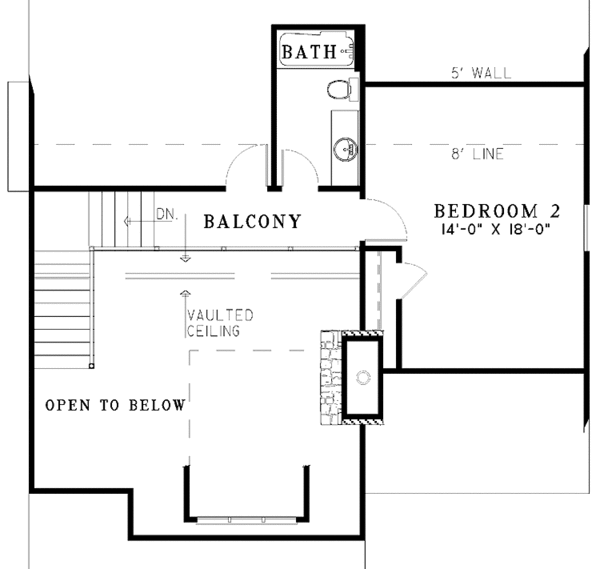 Architectural House Design - Country Floor Plan - Upper Floor Plan #17-3089