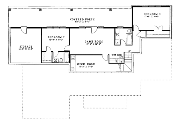 House Plan Design - Colonial Floor Plan - Lower Floor Plan #17-2644