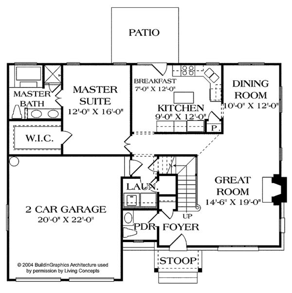 Home Plan - Country Floor Plan - Main Floor Plan #453-442