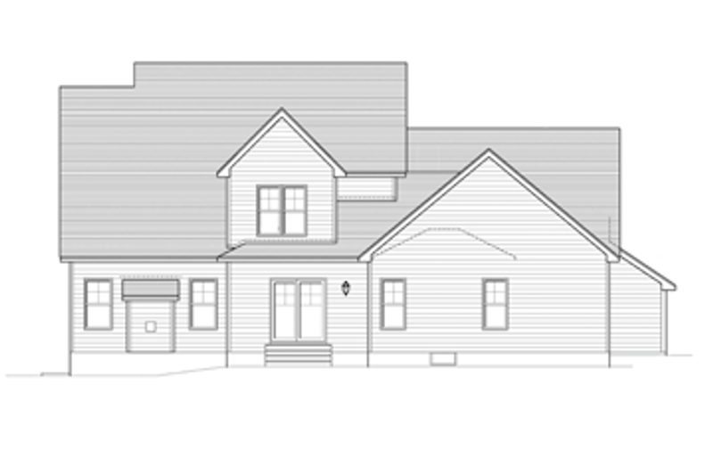 Home Plan - Exterior - Rear Elevation for Colonial House Plan #1010-52 - 3 bed, 2.5 bath