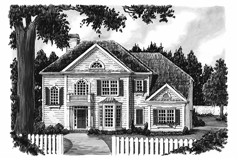 Home Plan - Exterior - Front Elevation 3 for Colonial House Plan #927-706 - 4 bed, 3 bath