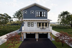 Exterior - Front Elevation 3 for Craftsman House Plan #1101-39 - 3 bed, 2.5 bath