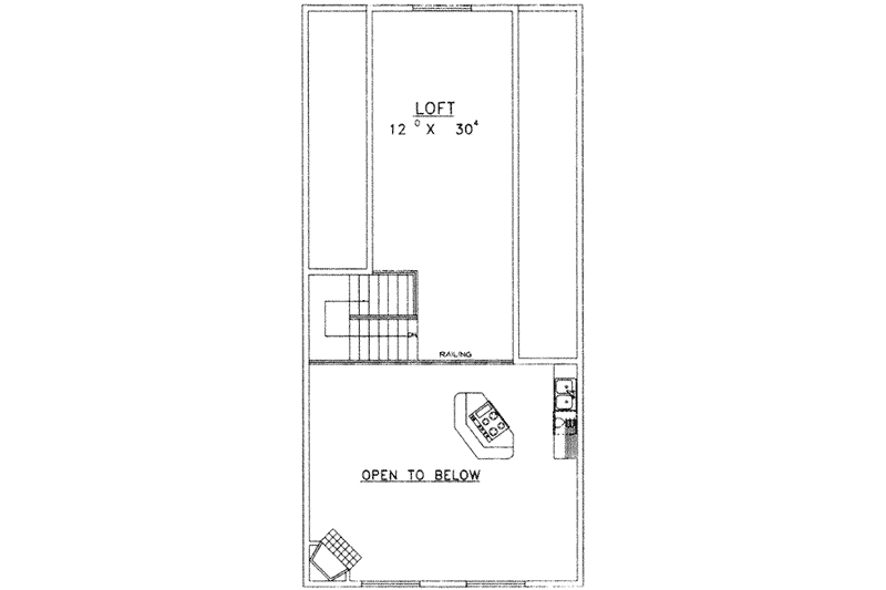 Dream House Plan - Floor Plan - Upper Floor for Country House Plan #117-450 - 2 bed, 2 bath