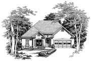 Mediterranean Style House Plan - 3 Beds 2 Baths 1361 Sq/Ft Plan #927-217 