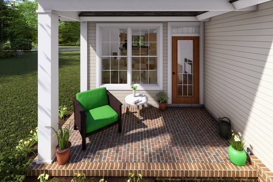 Exterior - Covered Porch for Cottage House Plan #513-2078 - 3 bed, 2 bath