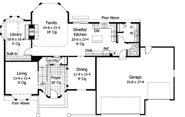 Dream House Plan - Country Floor Plan - Main Floor Plan #51-899