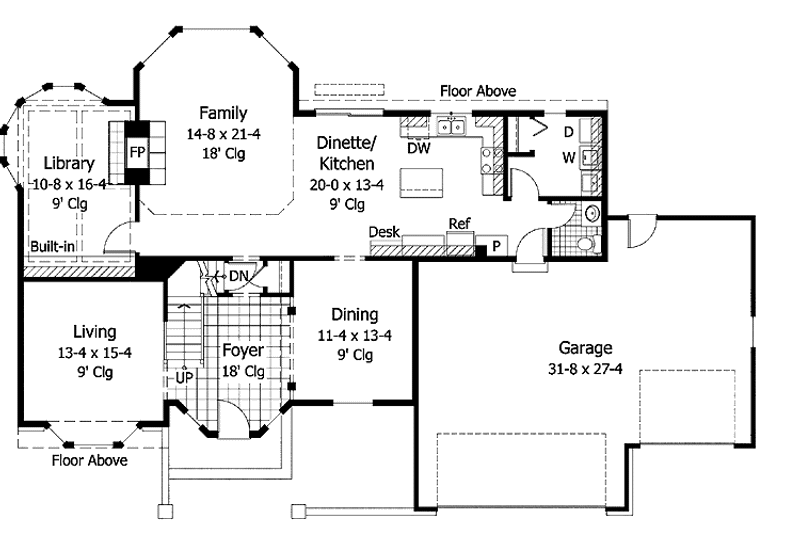 Home Plan - Floor Plan - Main Floor for Country House Plan #51-899 - 4 bed, 2.5 bath