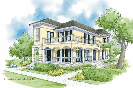 Exterior - Front Elevation 3 for Southern House Plan #930-360 - 3 bed, 2.5 bath