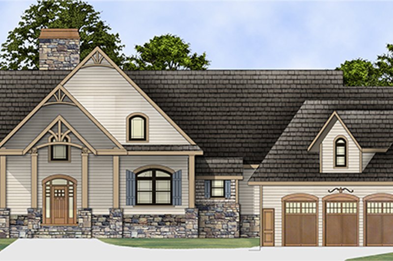 Dream House Plan - Craftsman Exterior - Front Elevation Plan #119-424
