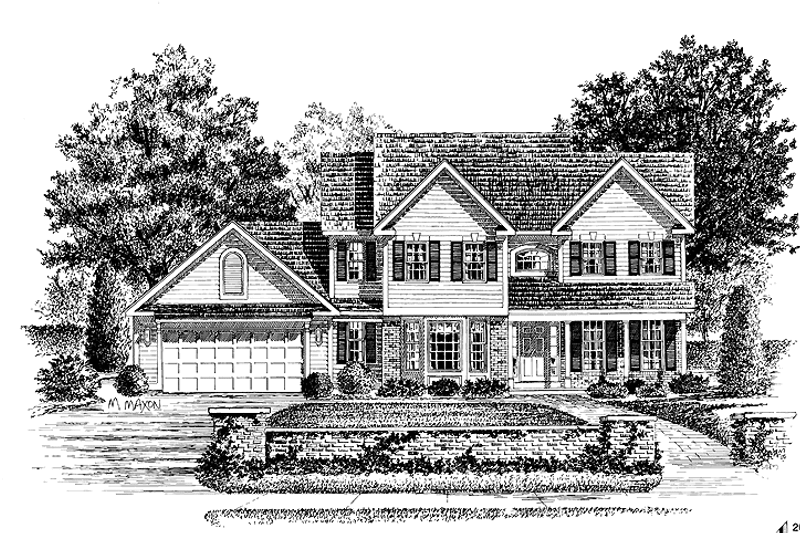 Home Plan - Colonial Exterior - Front Elevation Plan #316-154