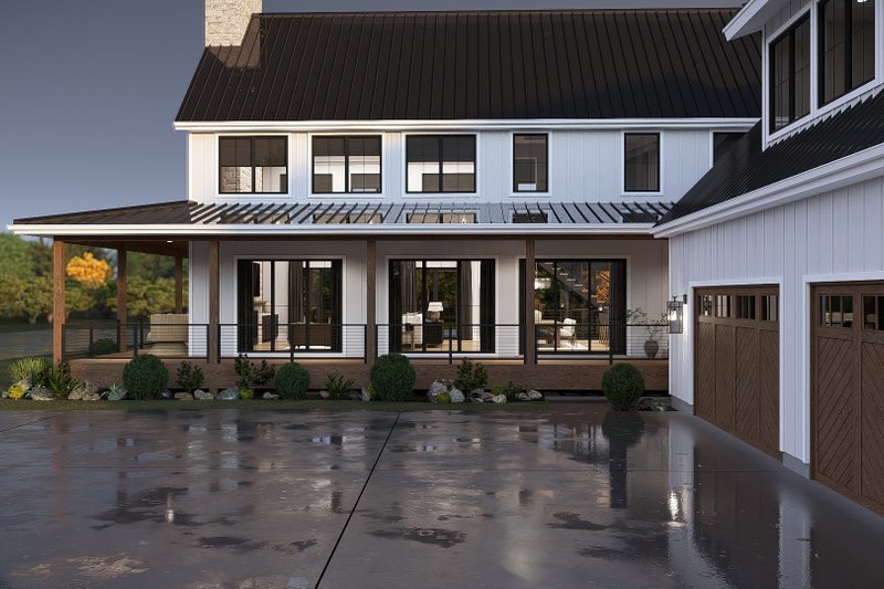 House Design - Exterior - Other Elevation 3 for Barndominium House Plan #455-697 - 5 bed, 4.5 bath