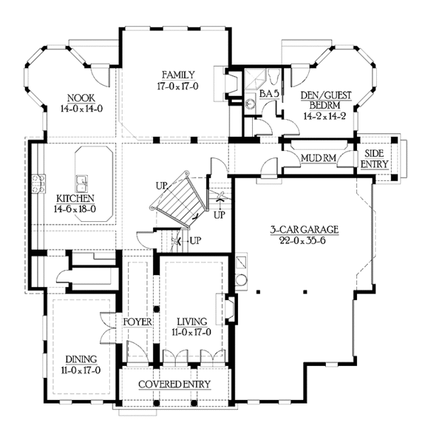 House Plan Design - Classical Floor Plan - Main Floor Plan #132-512