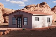 Adobe / Southwestern Style House Plan - 1 Beds 1 Baths 553 Sq/Ft Plan #1106-130 Exterior 